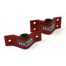 18.15R - Red Performance Bottom Transom Gudgeon 4-Hole Mounting 